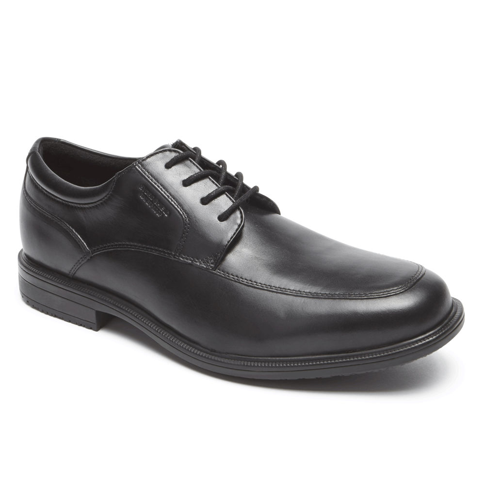 Rockport Mens Essential Details II Apron Toe - Dress Shoes Black - AIZ564129